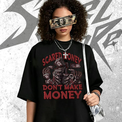 AJ 3 BIN Team Red Burgundy Scared Money, Shirt match sneaker, Streetwear Graphic Tee for Sneakerhead