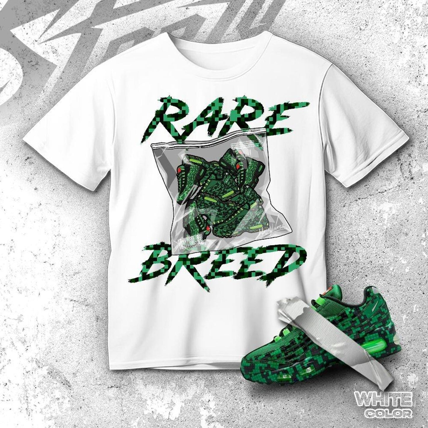 Air Max 95 Lucky Green Rare Breed Inside, Shirt match sneaker, Streetwear Graphic Tee for Sneakerhead