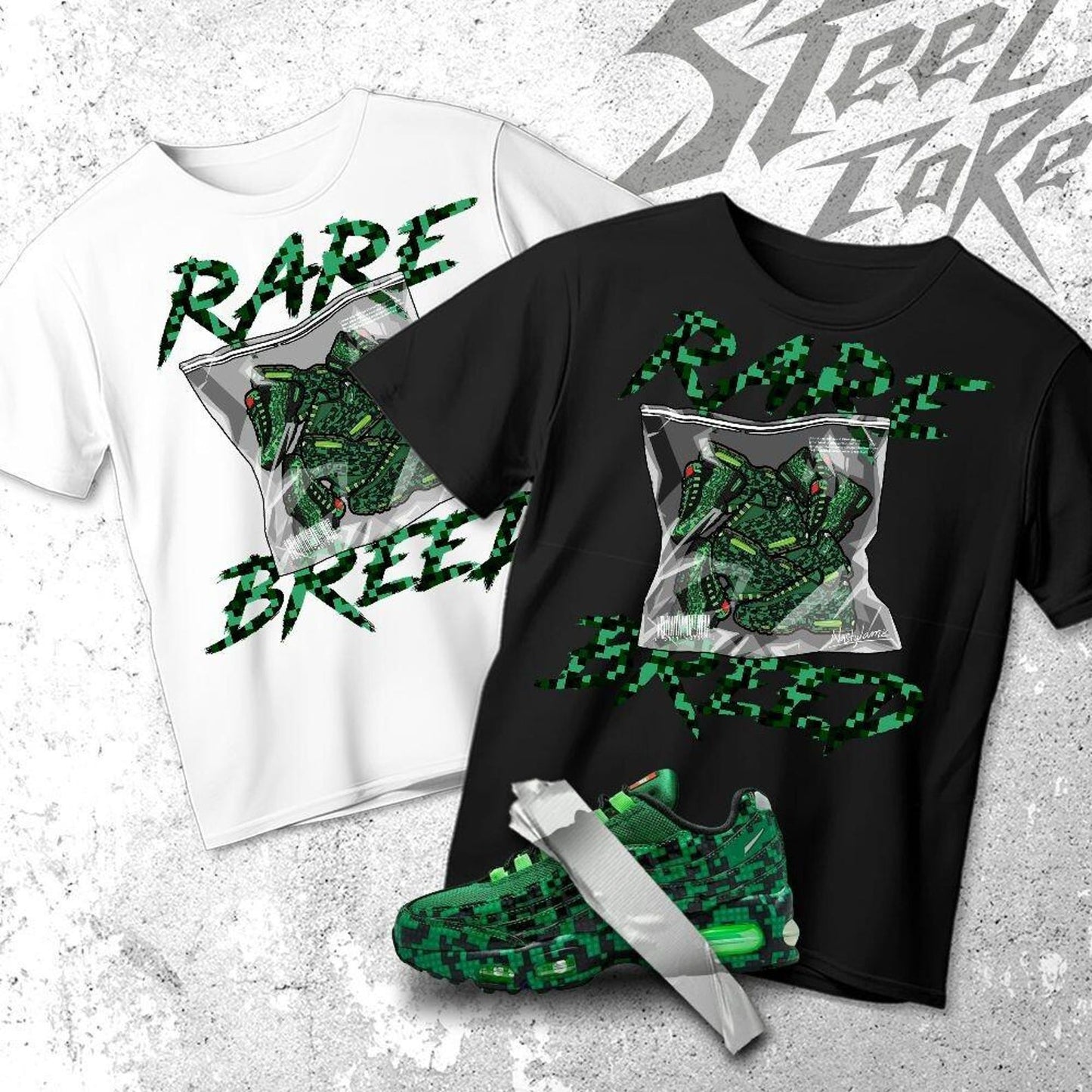 Air Max 95 Lucky Green Rare Breed Inside, Shirt match sneaker, Streetwear Graphic Tee for Sneakerhead